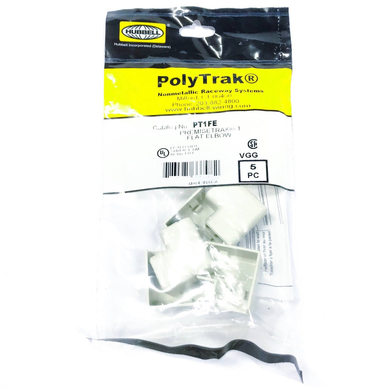 PT1FE Hubbell Flat Elbow Covers for PremiseTrak - 0