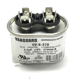 OV-6-370 Vanguard Run Capacitor, 370 Vac, 6 ?F