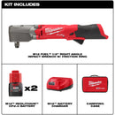 2565-22 Milwuakee M12 FUEL 1/2" Right Angle Impact Wrench w/ Friction Ring Kit