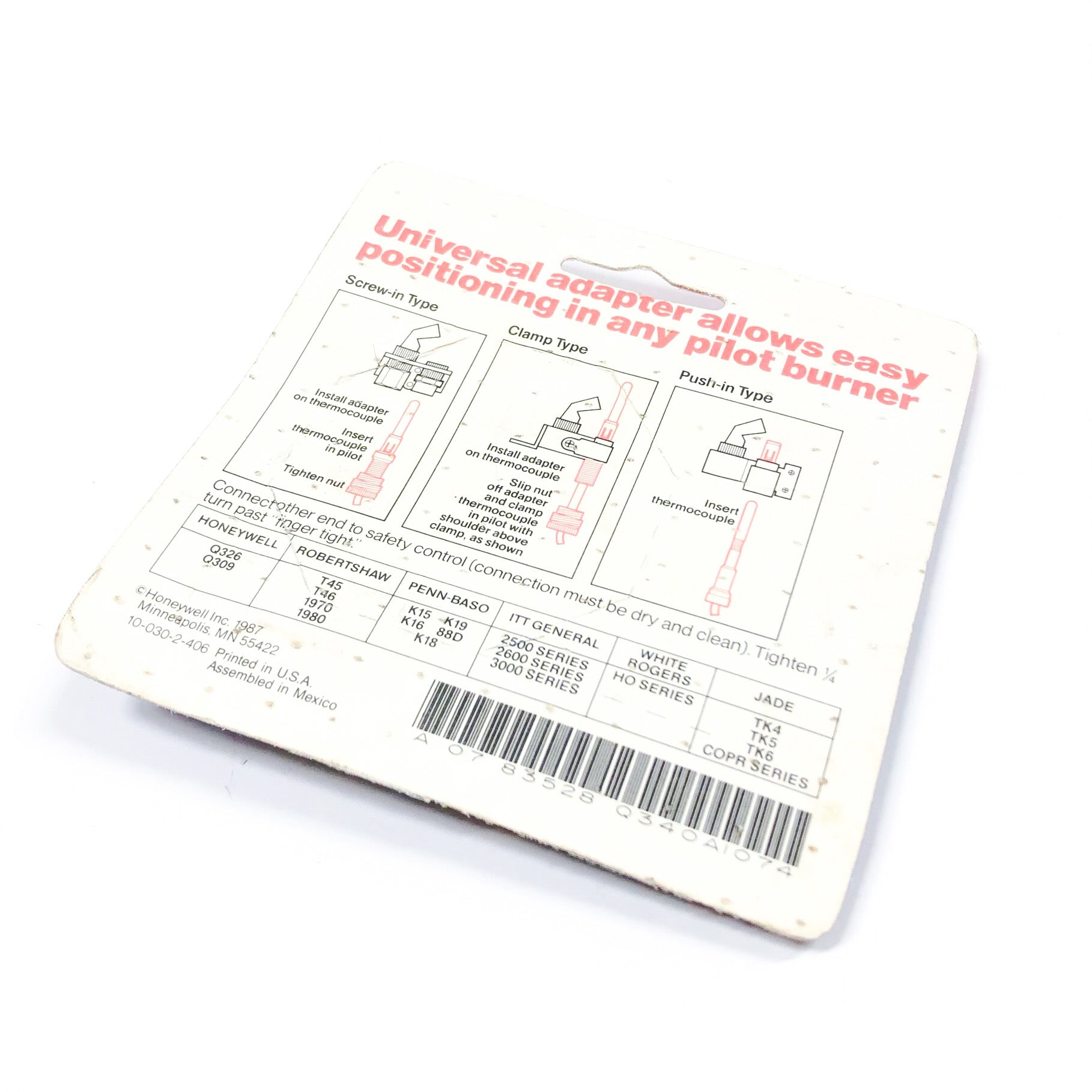 Q340A1074 Honeywell Tradeline 24" Universal Thermocouple, 30 mV - 0