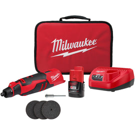 2525-21 Milwaukee M12 Brushless Rotary Tool Kit
