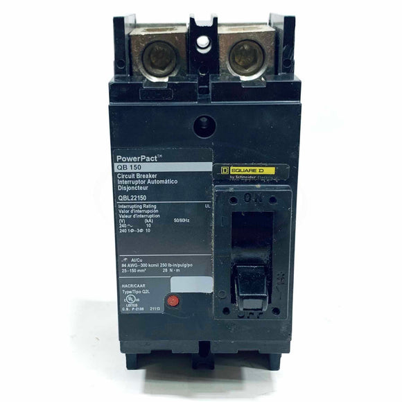 QBL22150 Square D Power Pact Circuit Breaker, 150A, 2P, 240V, 50/60Hz