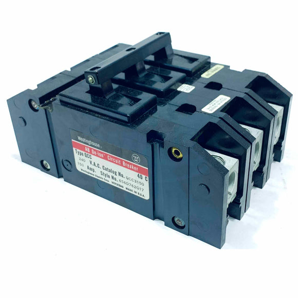 QCC3150 Westinghouse Circuit Breaker, 150 Amp, 240VAC, 3 Pole