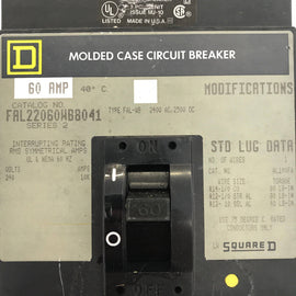 FAL22060WB8041 Square D Circuit Breaker, 60 Amp