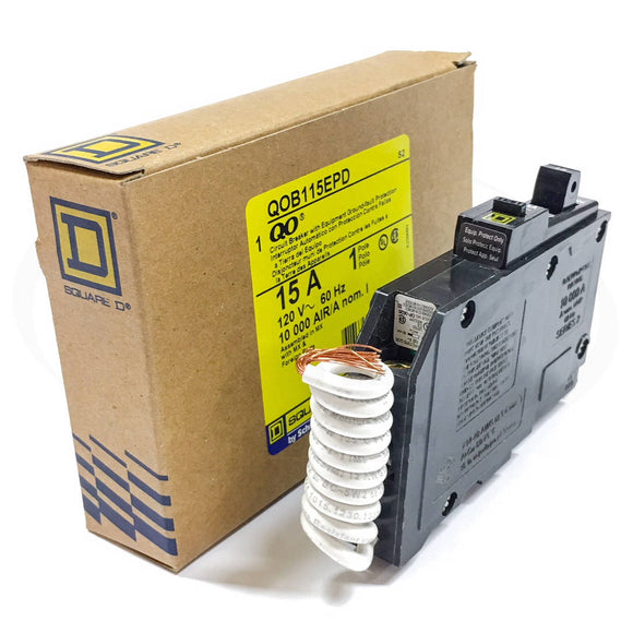 QOB115EPD Square D Bolt-On Circuit Breaker, 15 Amp