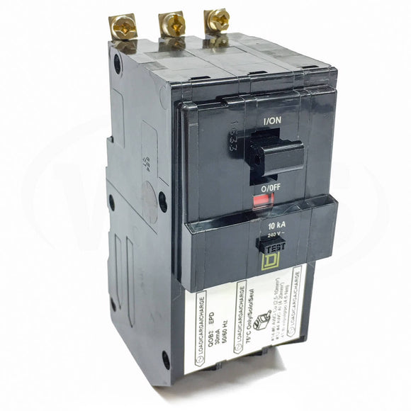 QOB315EPD Square D Circuit Breaker, 15 Amps GFI