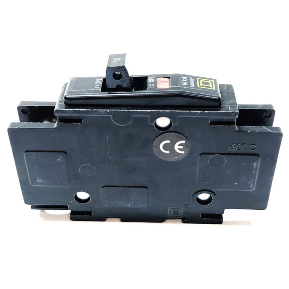 QOU115 Square D Miniature Circuit Breaker, 15 Amp, 1-Pole, 120/240VAC