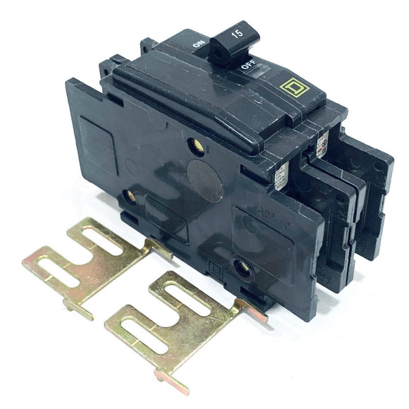 QOU215 Square D Circuit Breaker 15A, 2 Pole, 120/240V AC, 10kA at 120/240V AC