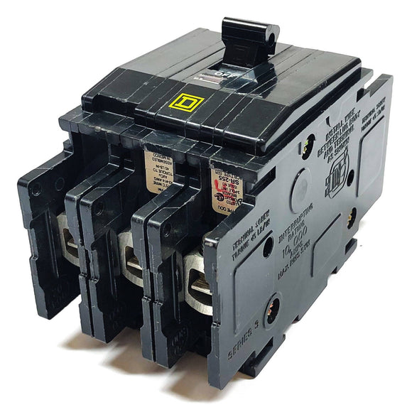 QOU315 Square D Circuit Breaker, 3-Pole, 240 VAC, 15 Amps.