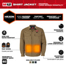 M103K-21L Milwaukee M12 Heated Shirt Jacket Kit, Khaki, Large