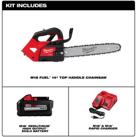 2826-21T Milwaukee M18 FUEL 14" Top Handle Chainsaw Kit