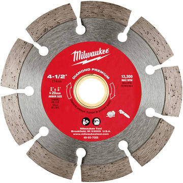 49-93-7005 Milwaukee 4-1/2" Diamond Premium Segmented Blade