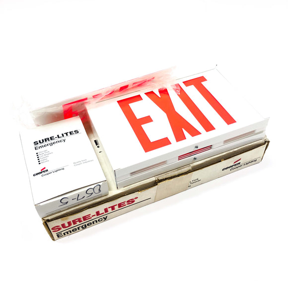 R2CXLED Sure-Lites/Cooper Ind. Steel Exit Sign, 120 VAC, Single or Double Faced