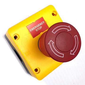 PBW1Y-G11V03 WEG Yellow Pushbutton Box, Red E-Stop