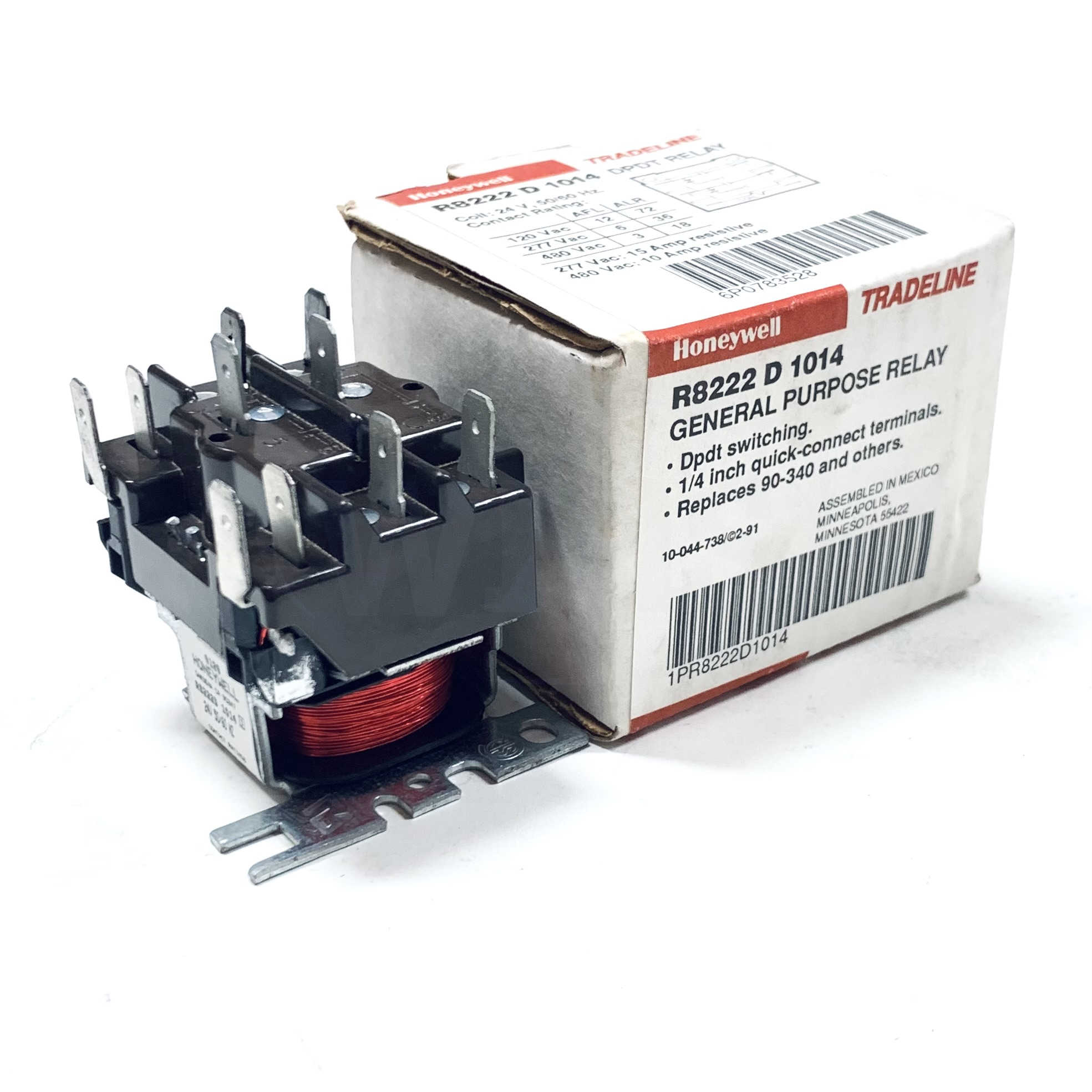 R8222D1014 Honeywell General Purpose DPDT Switching Relay