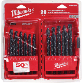 48-89-2802 Milwaukee 29-Piece THUNDERBOLT Black Oxide Drill Bit Set