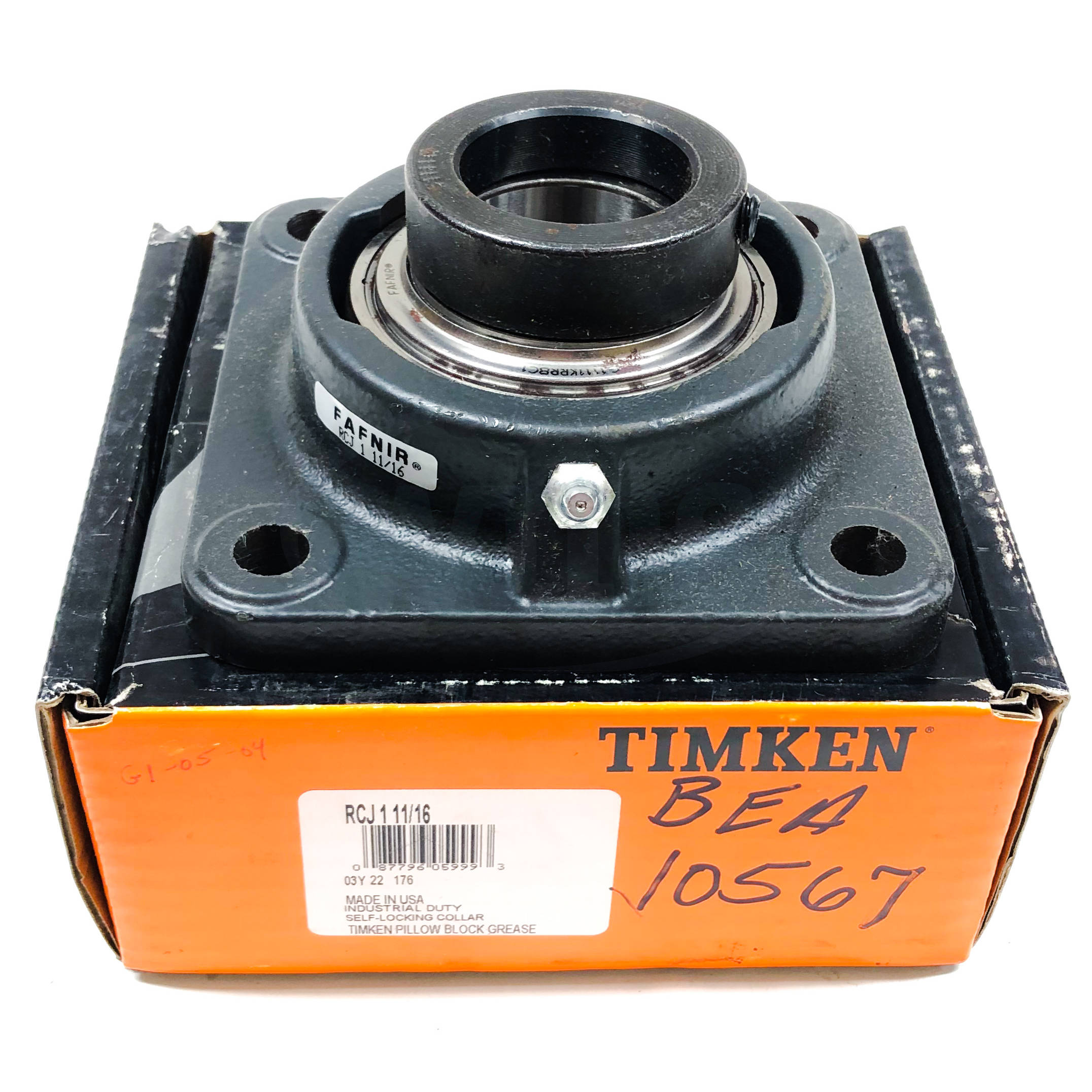 RCJ1-11/16 Timken/Fafnir Four-Bolt Flange Mount Bearing, 1-11/16" Bore