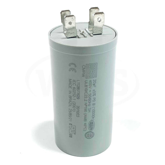 RCP-20/400V WEG Run Capacitor, 20uF, 400V
