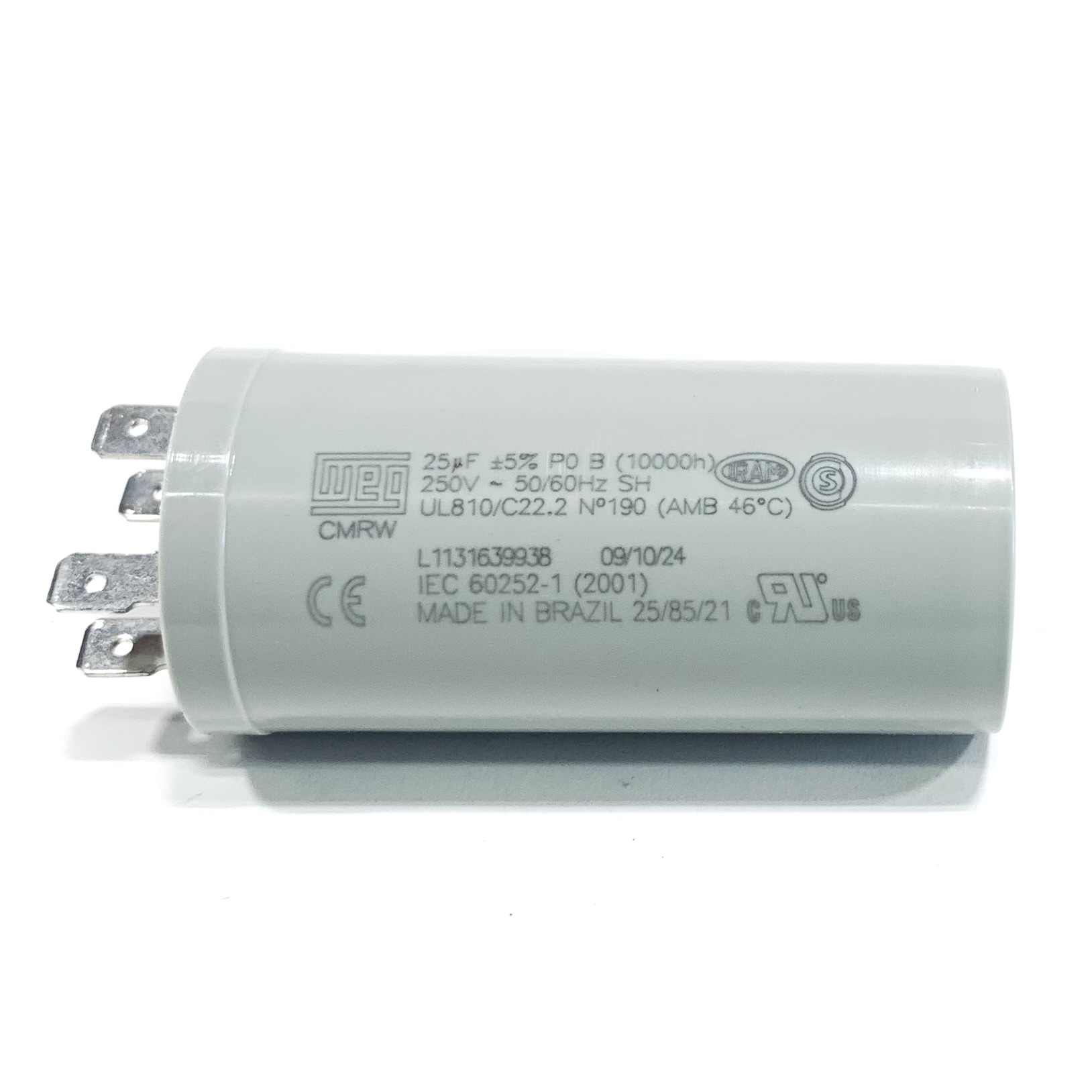 RCP-25/250V WEG Run Capacitor, 25uF, 250V - 0