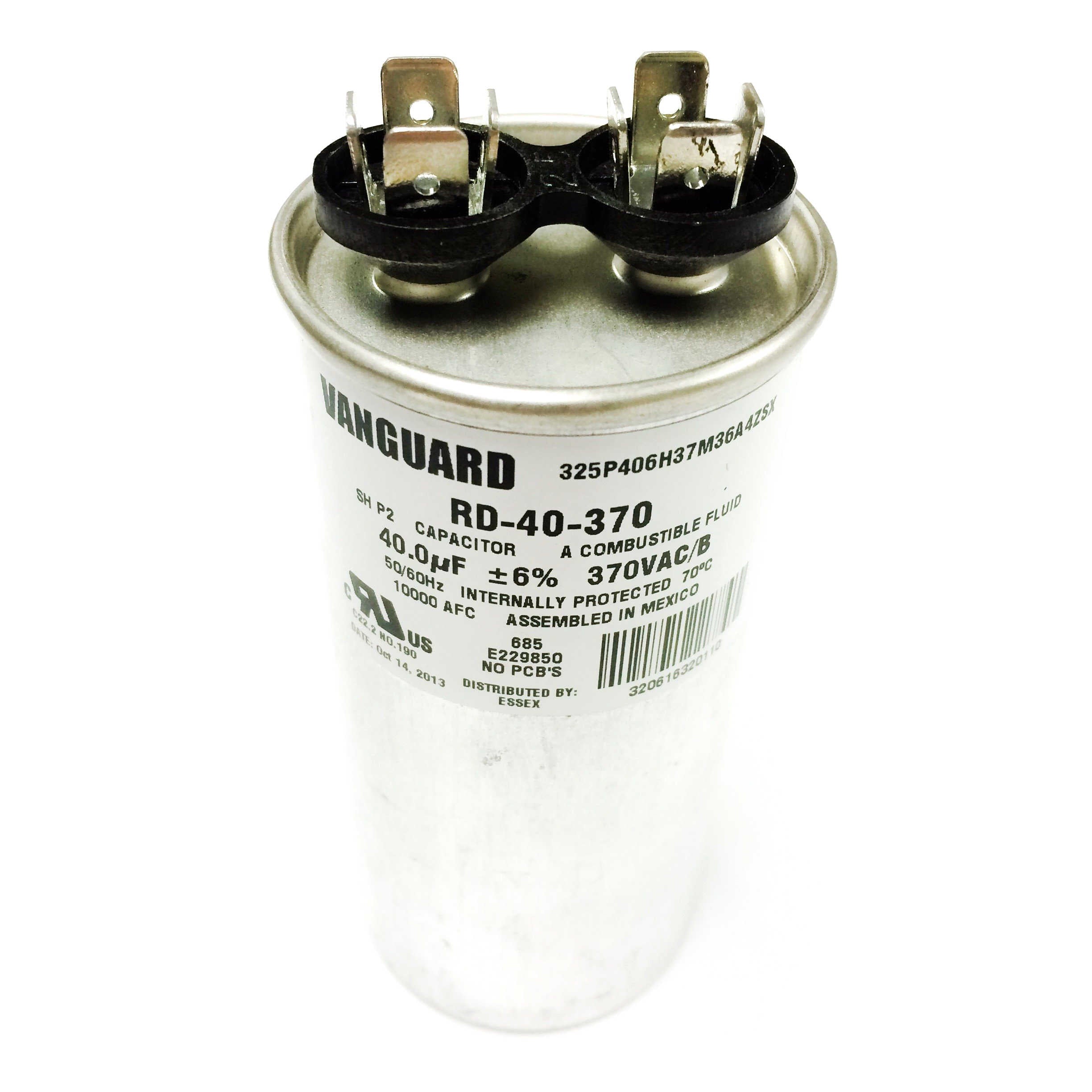 RD-40-370 Vanguard Run Capacitor, 370 Vac, 40 µF