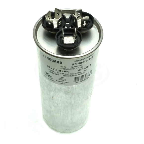 RD-40/7.5-440 Vanguard Run Capacitor, 40/7.5 µF