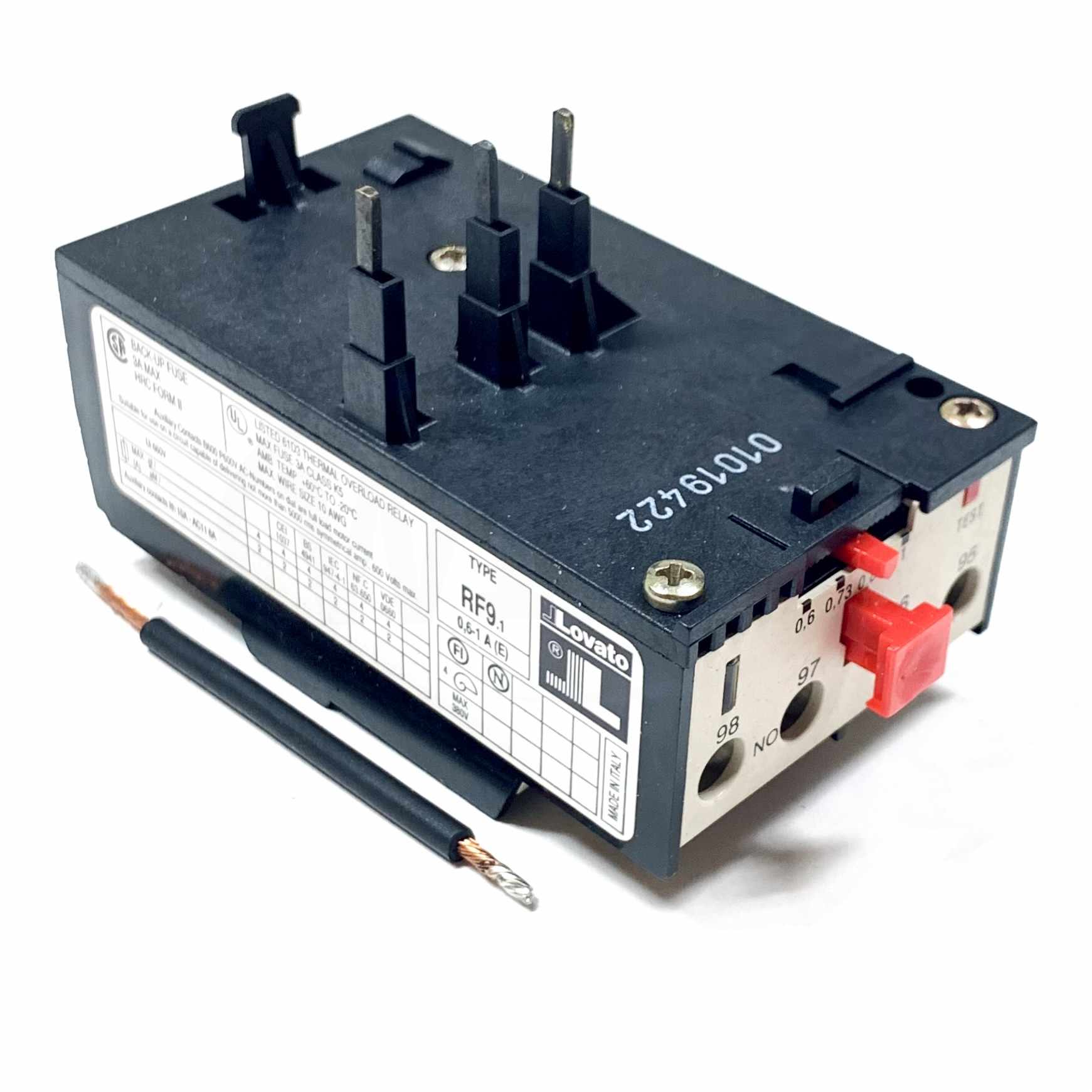 RF9-E Lovato 3P Thermal Overload Relay, 0.6-1A