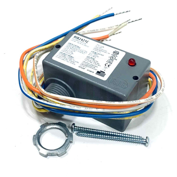 RIB2421C Functional Devices Enclosed Relay 10Amp SPDT 24-277V