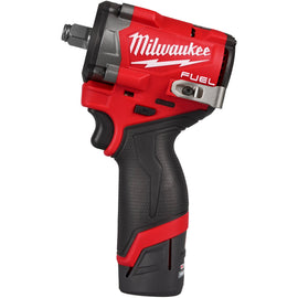 2563-22 Milwaukee M12 FUEL Stubby 1/2" Impact Wrench Kit