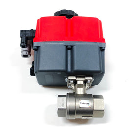 560208F Valworx 1" Electric Actuated Stainless Ball Valve, 24-240V