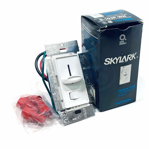 S-103P-WH Lutron Skylark Designer Slide Incandescent Dimmer