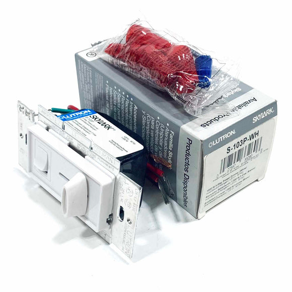 S-103P-WH Lutron Skylark Designer Slide Incandescent Dimmer