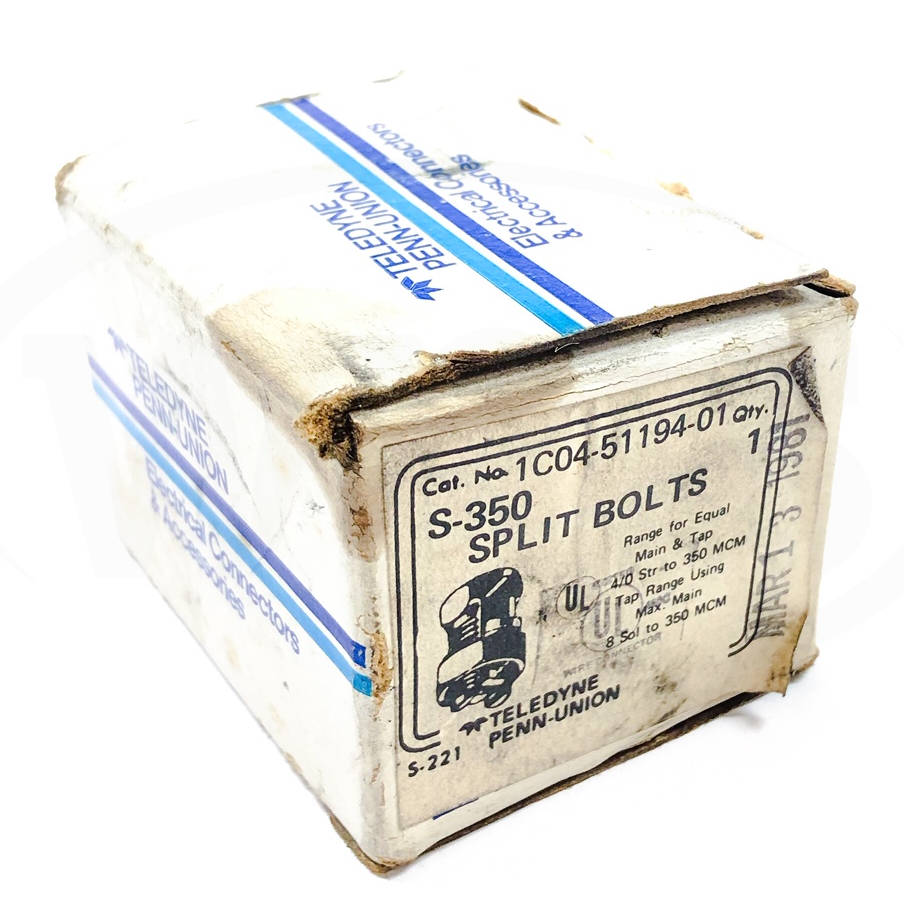 S-350 Teledyne Penn-Union Bronze Split Bolt, 350 MCM - 0