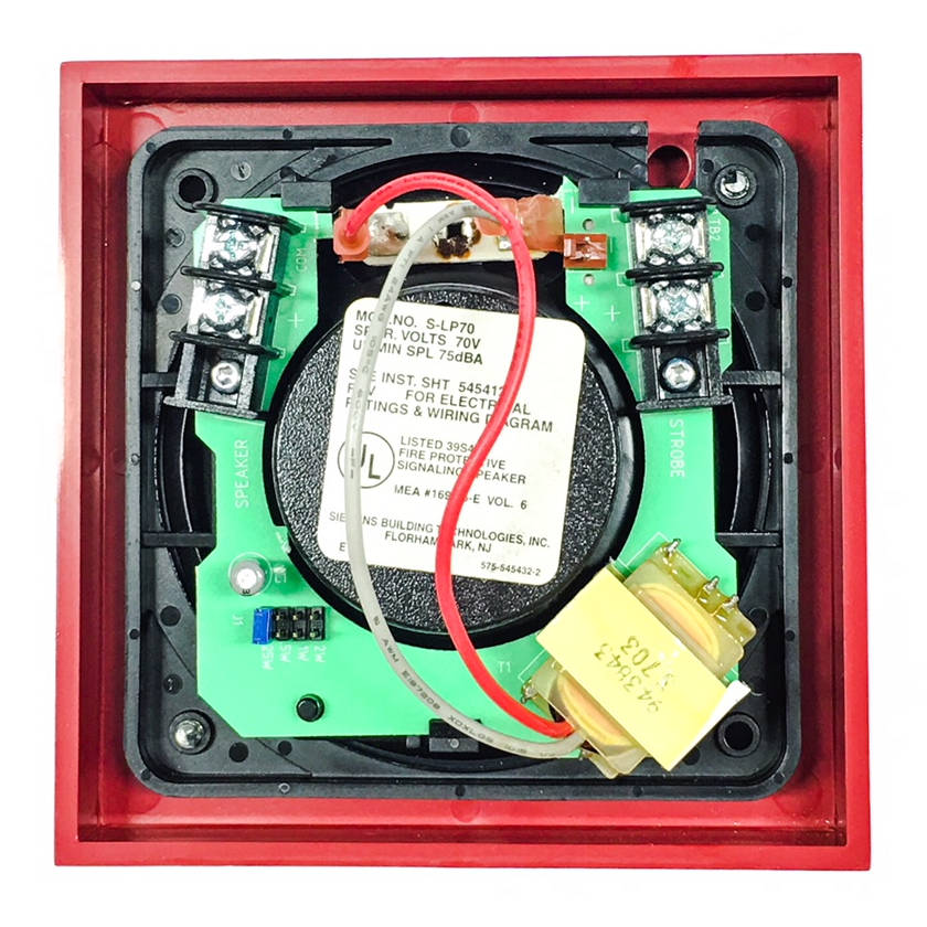 S-LP70 Siemens Speaker, 70V, Red, 75dBA - 0