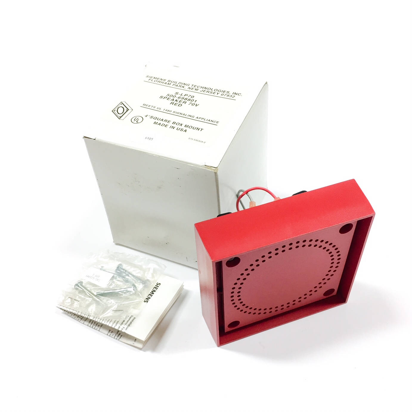 S-LP70 Siemens Speaker, 70V, Red, 75dBA