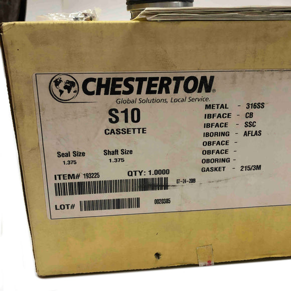 S10 Chesterton Cassette Type Cartridge Seal 1.375 Shaft, 193225