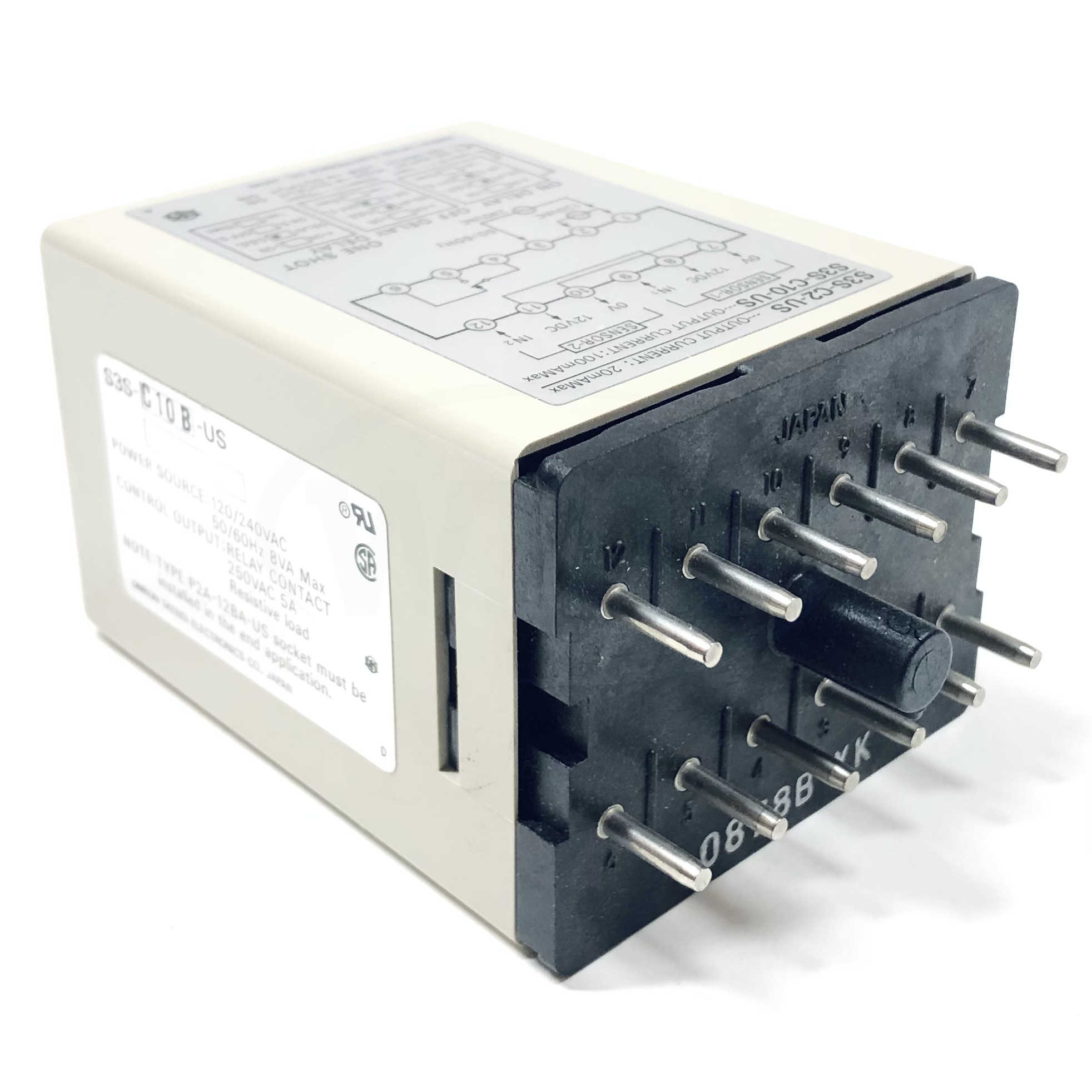 S3S-C10B-US Omron Controller Relay, 120/240VAC, 50/60Hz, 8VA Max, 5A - 0