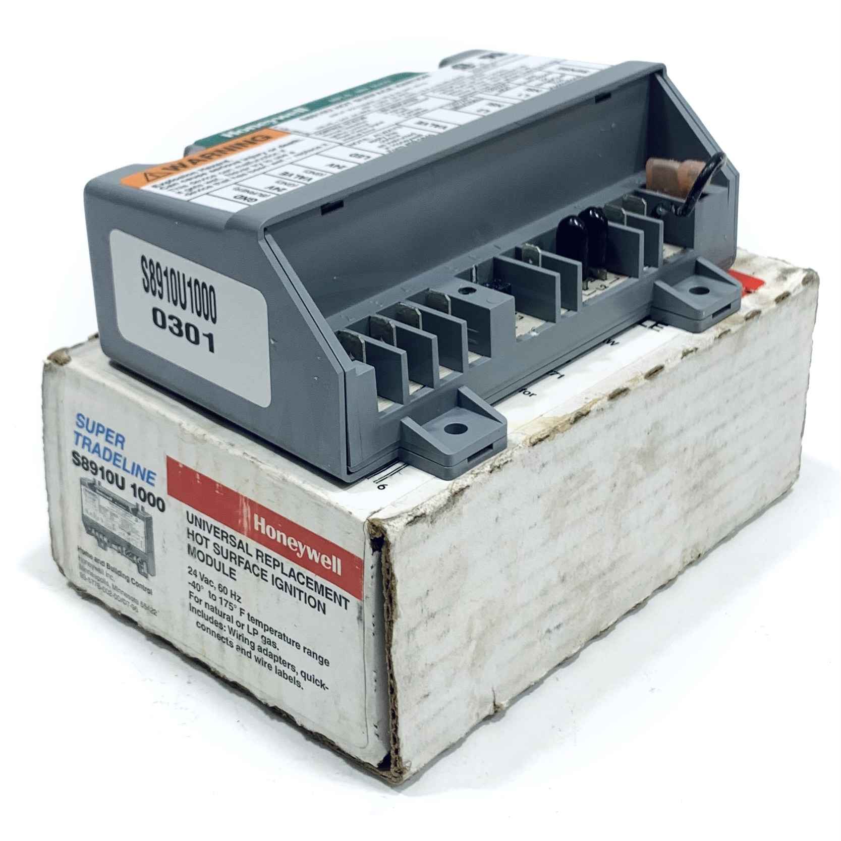 S8910U1000 Honeywell Super Tradeline Hot Surface Ignition Module, 24 Vac, 60Hz