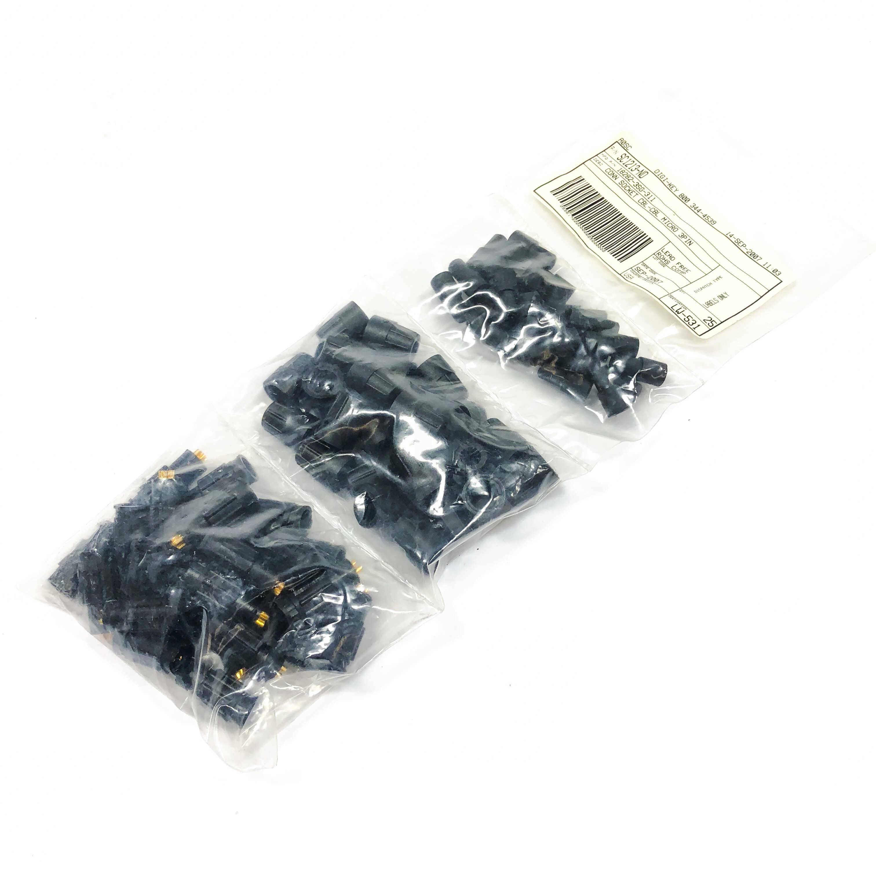 SC1213-ND Conxall Female Receptacle, 3-Pin - 0