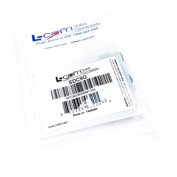 SDC9G L-Com/Infinite Electronics Assembled D-Sub Hood Kit, Gray