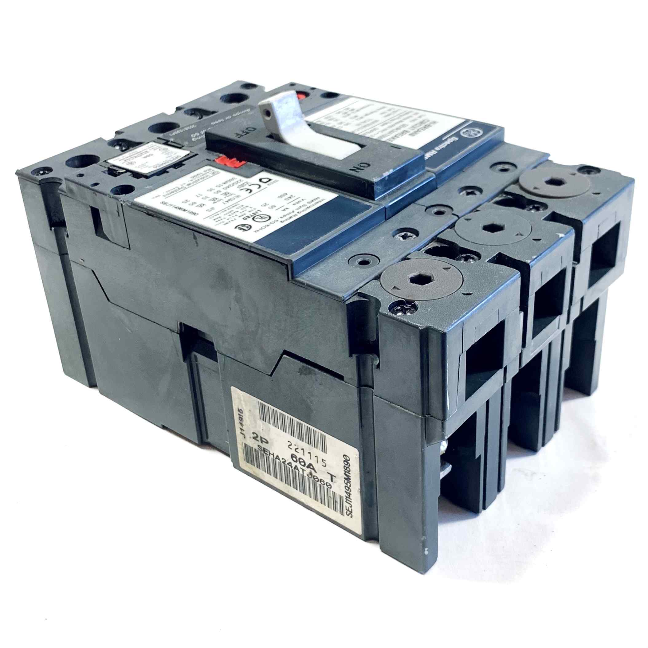 SEHA24AT0060 General Electric Hi-Break Circuit Breaker, 2-Pole, 60 Amp, 480V AC
