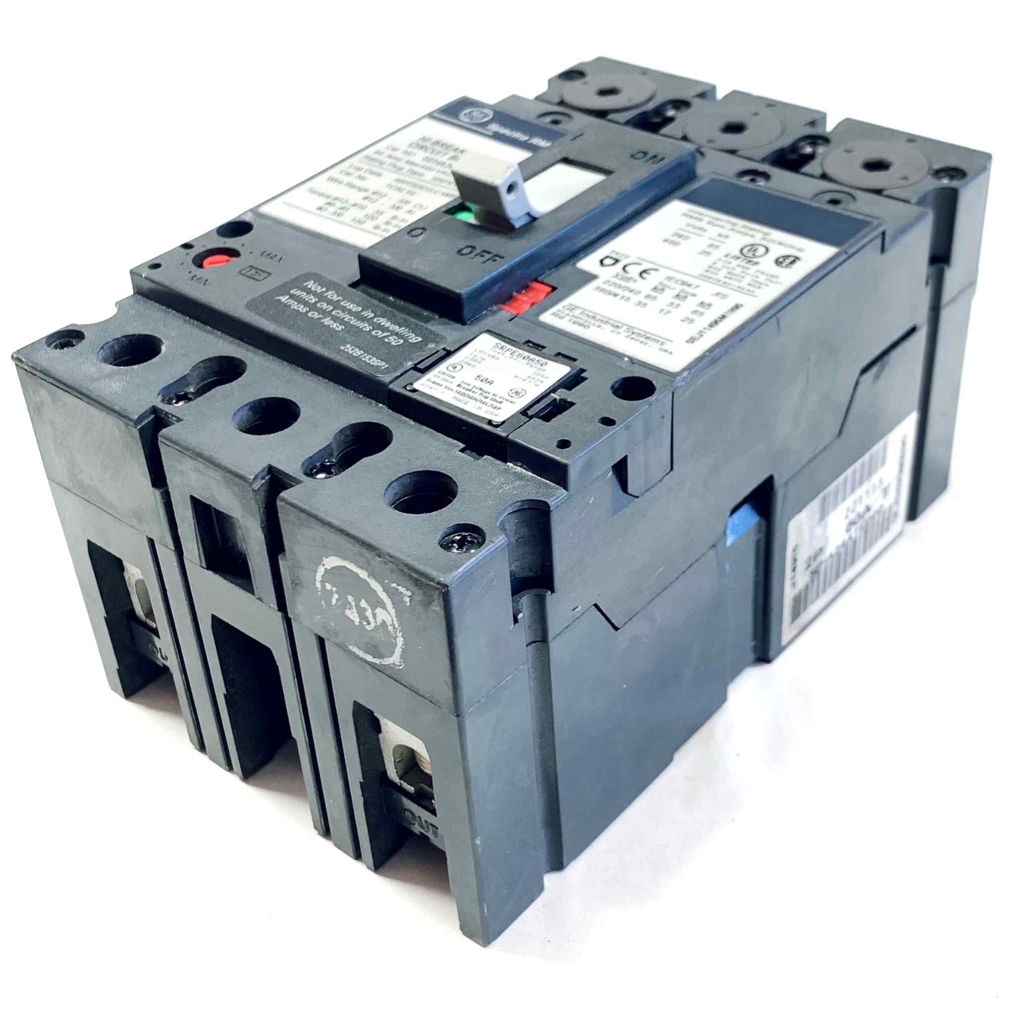 SEHA24AT0060 General Electric Hi-Break Circuit Breaker, 2-Pole, 60 Amp, 480V AC - 0