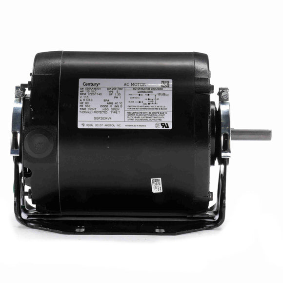 SGF2034V4 Century 1/3-1/10HP Belt Drive Electric Motor, 1725/1140RPM