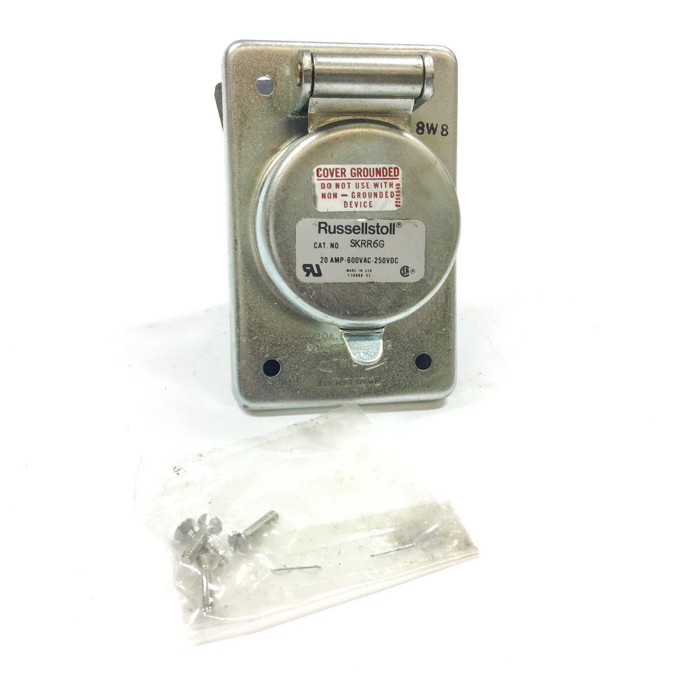 SKRR6G Russellstoll Receptacle, 20 Amp, 250VDC, 600 VAC - 0