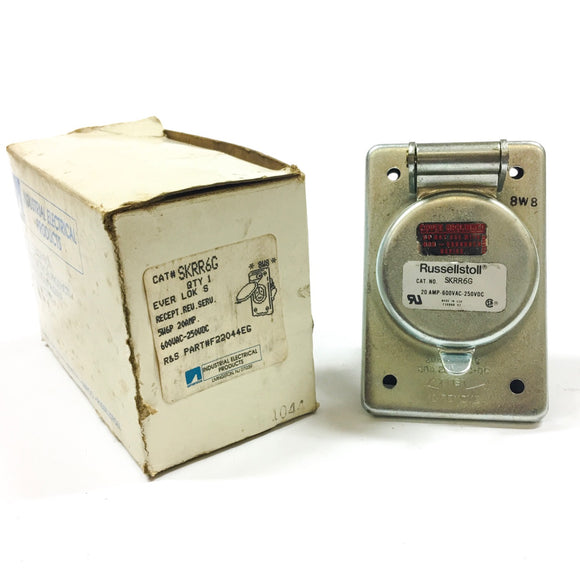 SKRR6G Russellstoll Receptacle, 20 Amp, 250VDC, 600 VAC