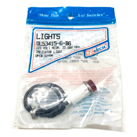 SL53415-6-BG Selecta Red Indicator Light, 125V, 25,000 Hrs - 0