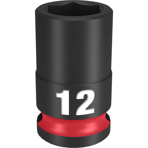 49-66-6136 MilwaukeSHOCKWAVE Impact Duty  3/8"Drive 12MM Standard 6 Point Socket