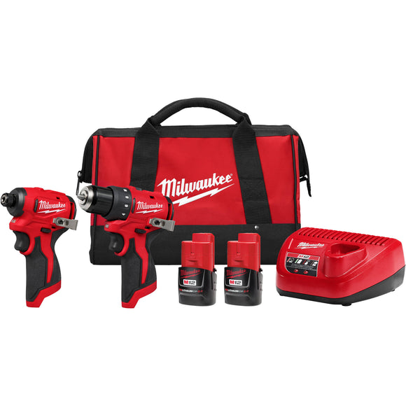 3494-22 Milwaukee M12 Subcompact Brushless 2-Tool Combo Kit