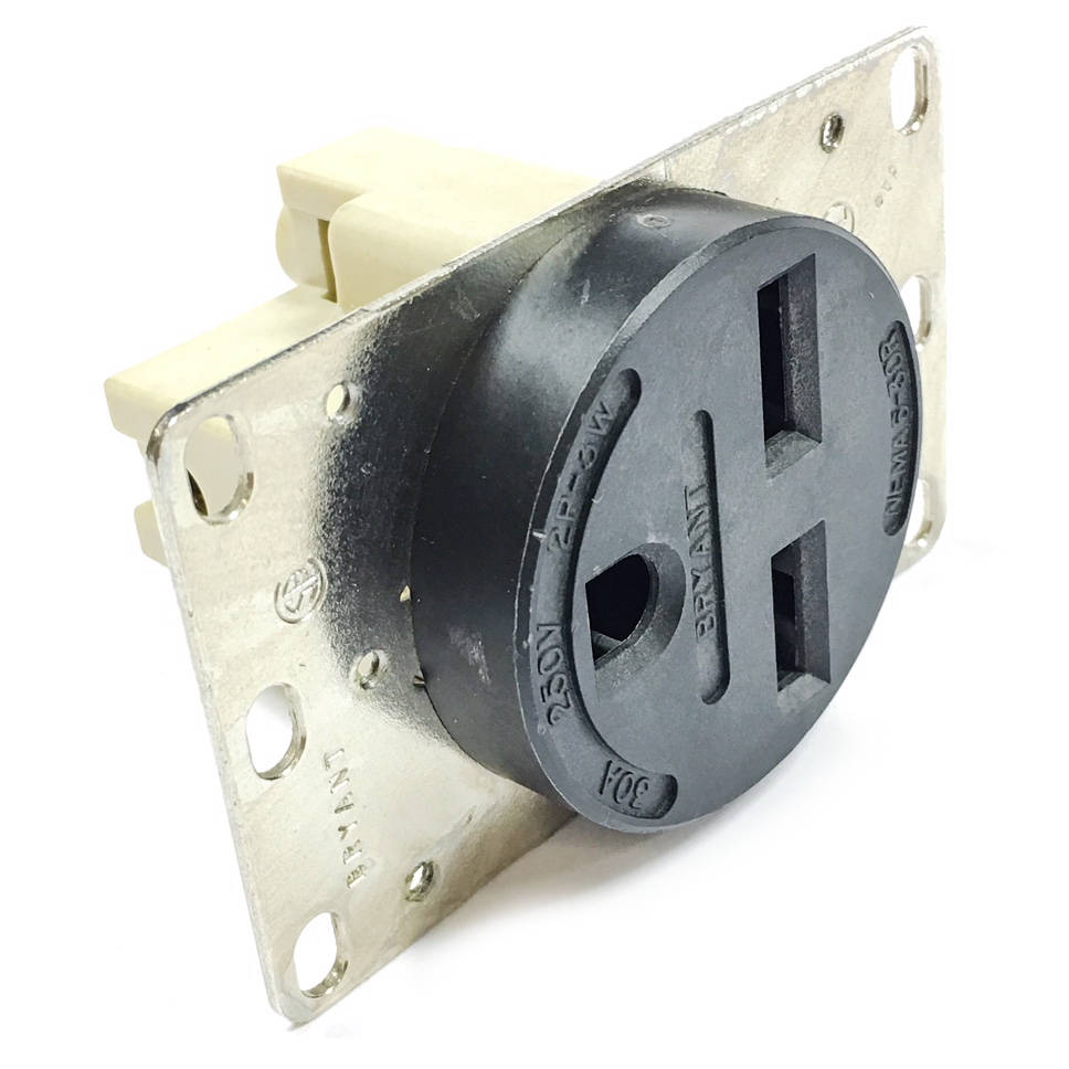SR630 Hubbell Single Receptacle, 30A 250V, Brown
