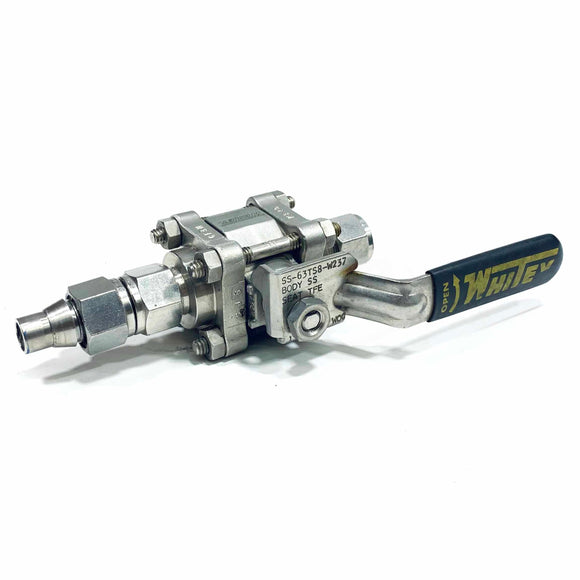 SS-63TS8-W237 Swagelok Whitey Manual Stainless Steel Ball Valve, 1500 PSI WOG