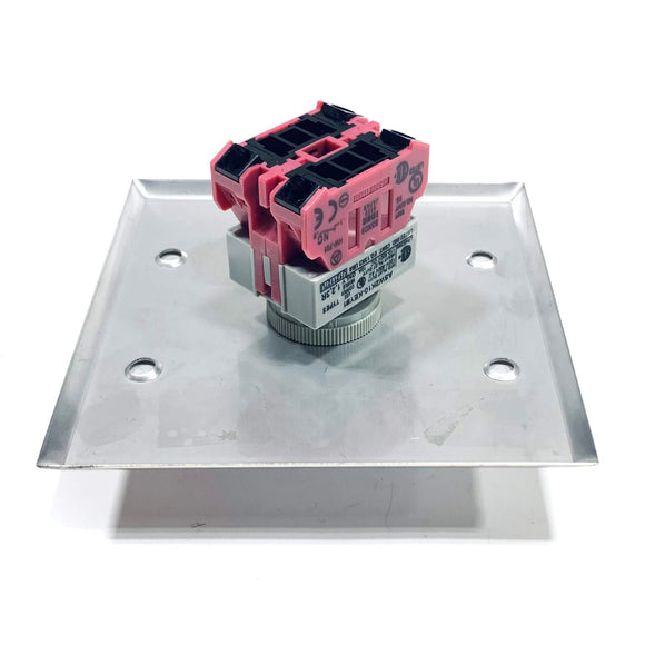 SSI-BP-EP SSI Maintenance Switch Cooper 304SS Plate , ASW2K10-KEY#1 Keyswitch